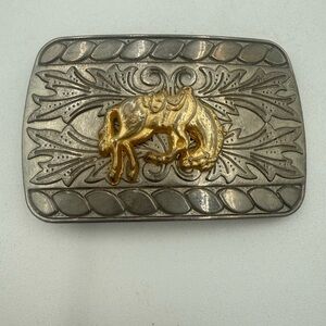 Vintage Western Rodeo Cowboy Bull Rider Belt Buckle